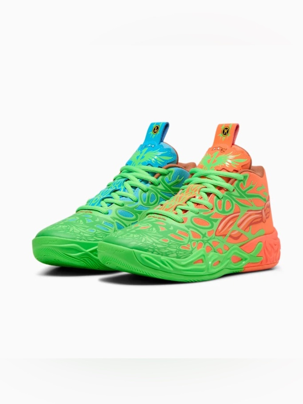 Rare PUMA x LaMelo Ball MB.04 TMNT Leonardo & Michelangelo Sneakers Youth 5